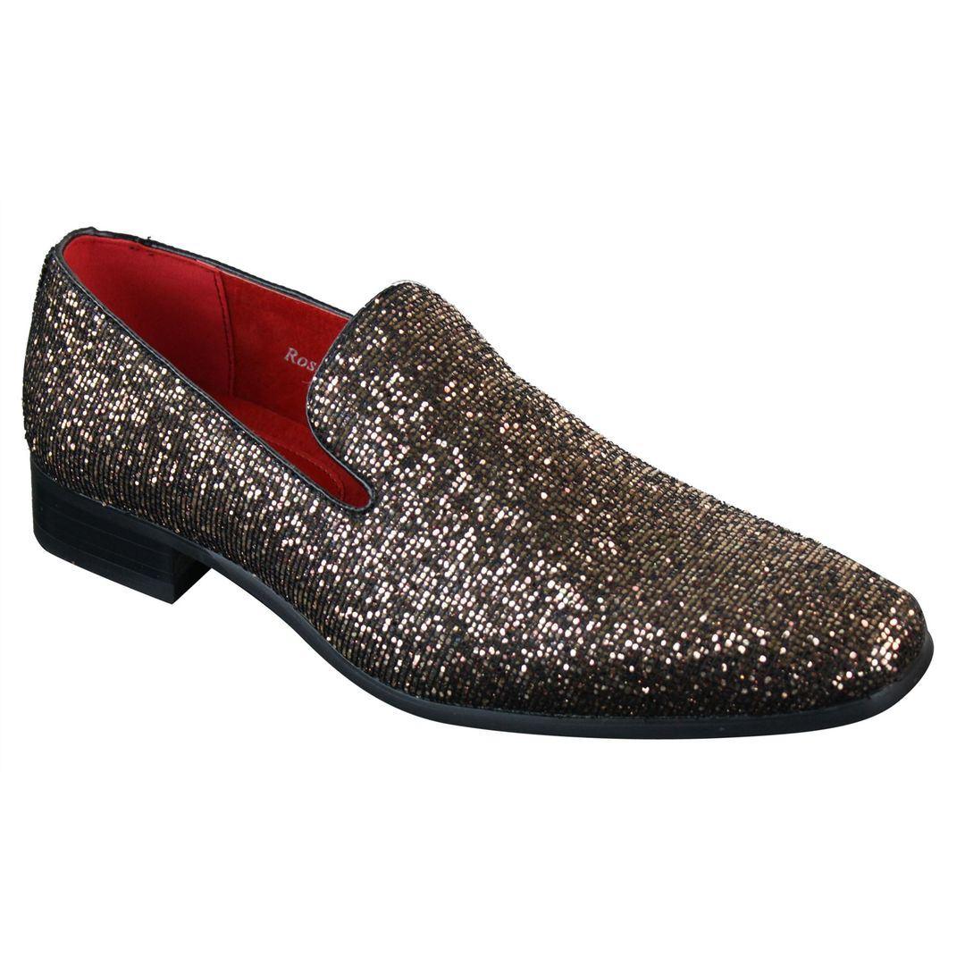 Mens black 2024 glitter dress shoes