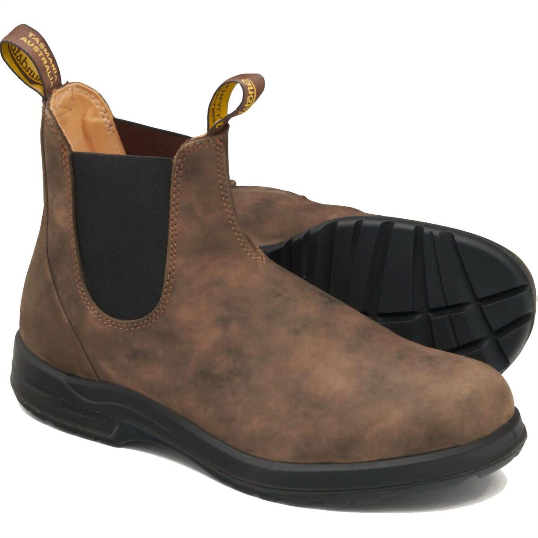 Blundstone 2056 Rustic Brown Leather Chelsea Terrain Boots Walking Hiking - Knighthood Store