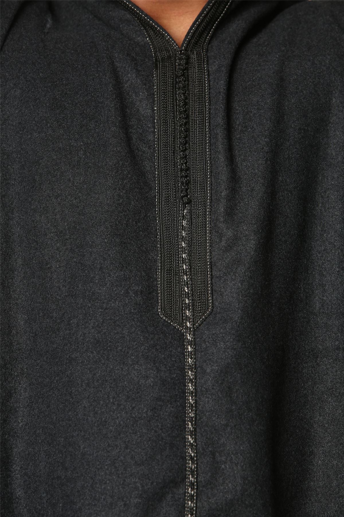 Men's Moroccan Thobe Hooded Djellaba Jubba Islamic Clothing Kaftan Eid Robe Arab Warm Coat