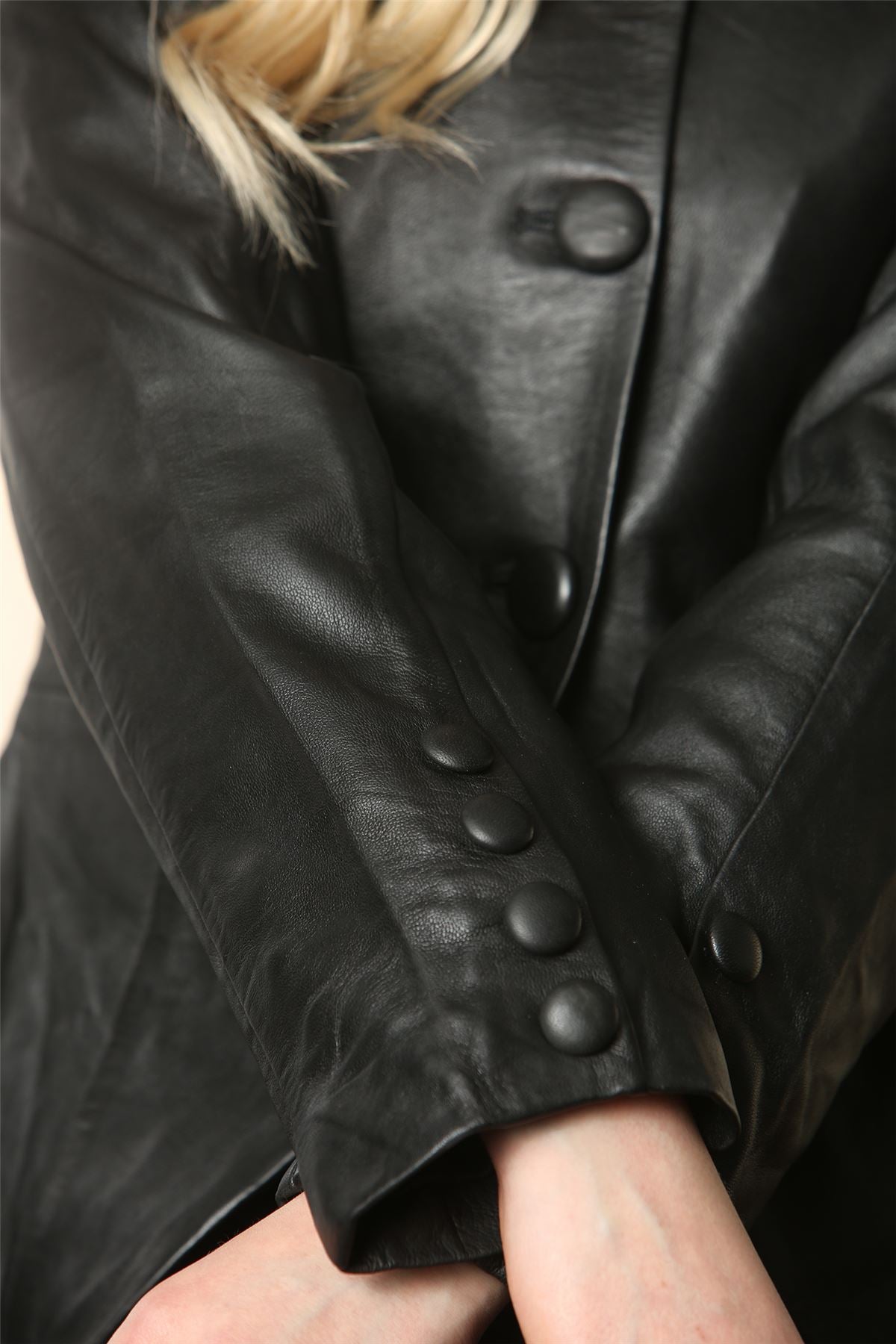 Women's Gothic Full Length Victorian Leather Coat