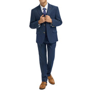 Boys Suit 3 Piece Navy Tailored Fit Wedding Formal Outfit