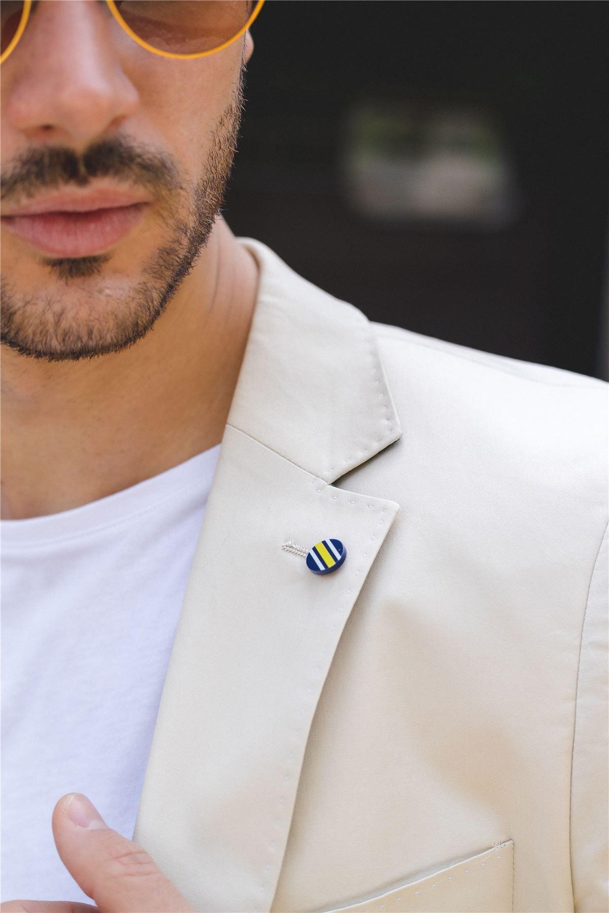 Mens 2 Piece Summer Suit Beige Office Wedding Smart Casual Classic Italian Tailored Fit - Knighthood Store