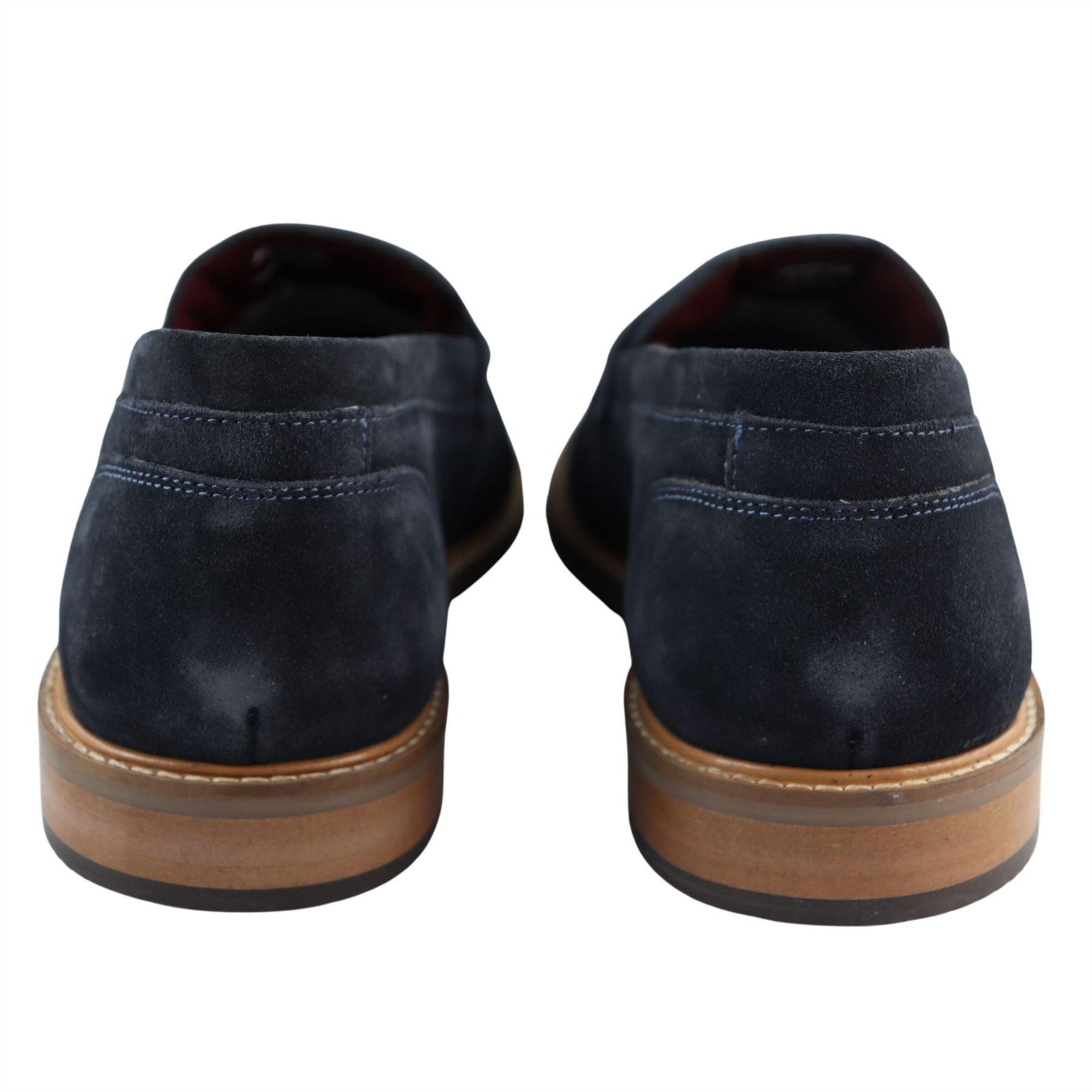 Mens Real Full Suede Slip On Loafers Boat Shoes Smart Casual Classic Comfort Fit - Knighthood Store