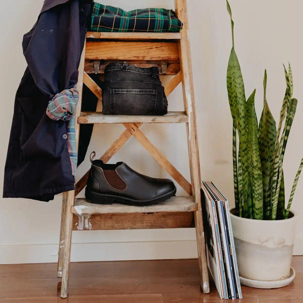 Blundstone 2038 Brown Low-Cut Leather Boots Retro Vintage Slip On - Knighthood Store