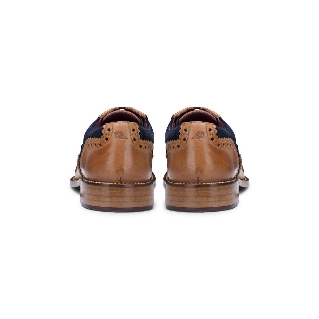 Kids Childrens Boys Real Leather Brogues Laced Smart Formal Vintage Classic Peaky - Knighthood Store