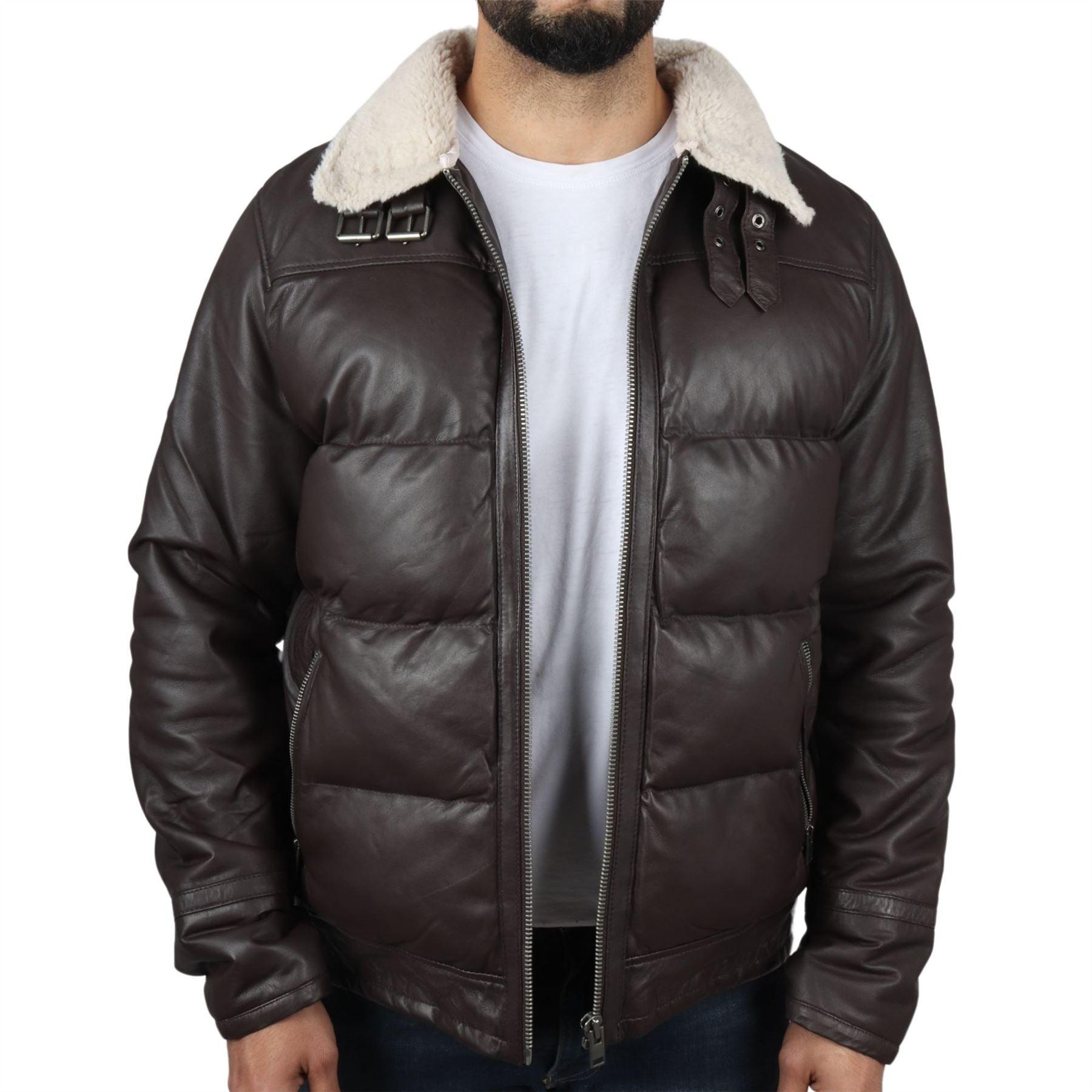 Men's Puffer Quilted Aviator Bomber Flying Fleece Lining Jacket - Knighthood Store