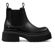 Dopamine - Women's Black Slip On Leather Chelsea Boots