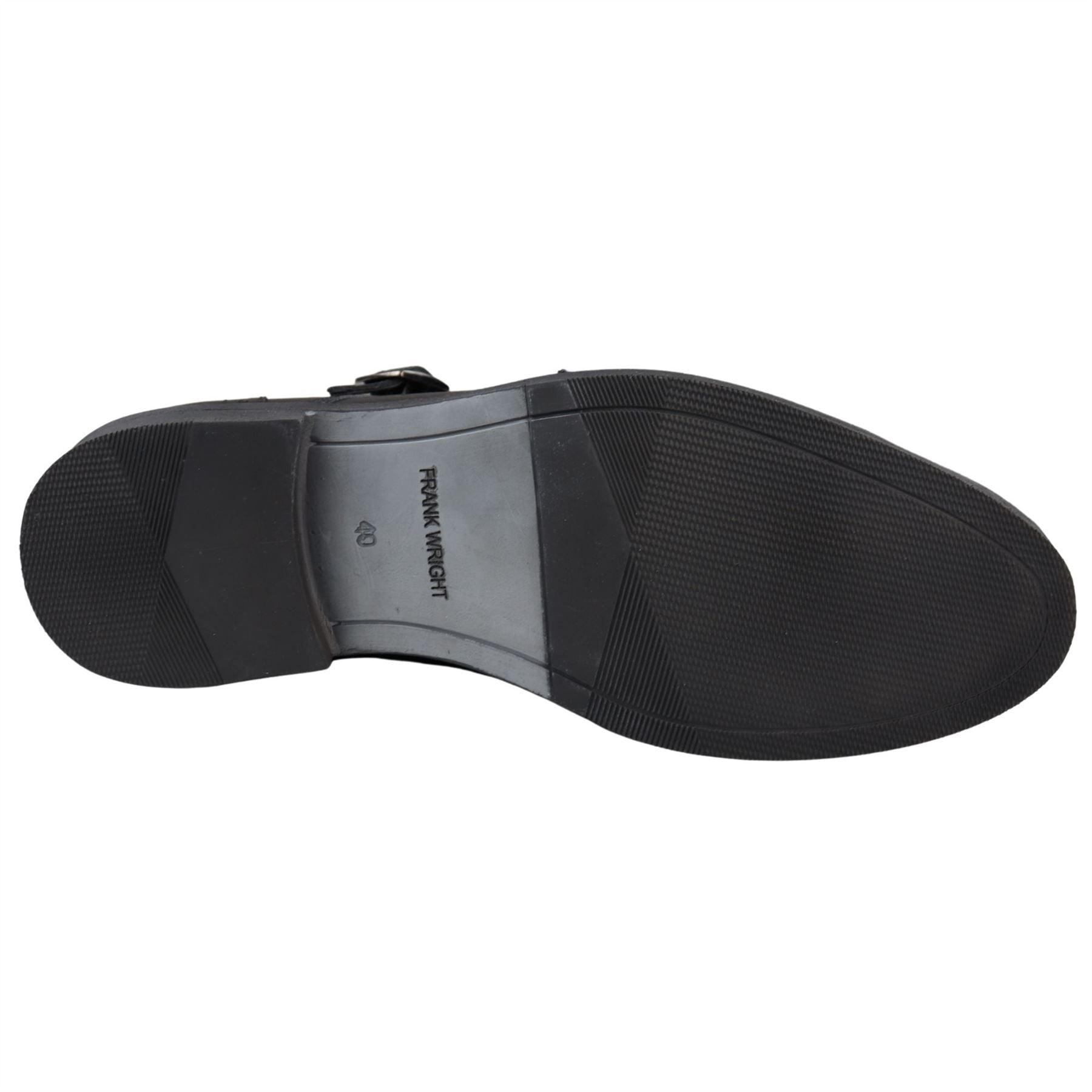 Mens Monk Shoes Black Tan Brown Classic Buckle Genuine Leather Smart Formal - Knighthood Store