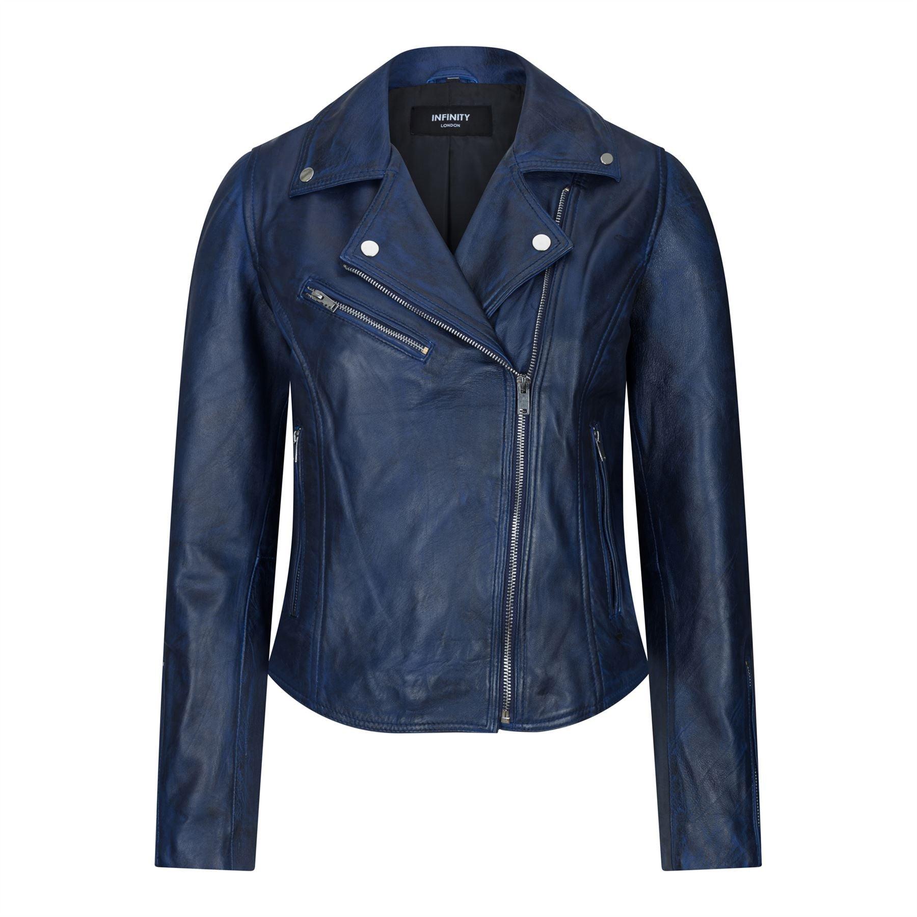 Womens Real Leather Biker Jacket Cross Zip Soft Slim Fit Brando Tan Brown Black Red Yellow - Knighthood Store