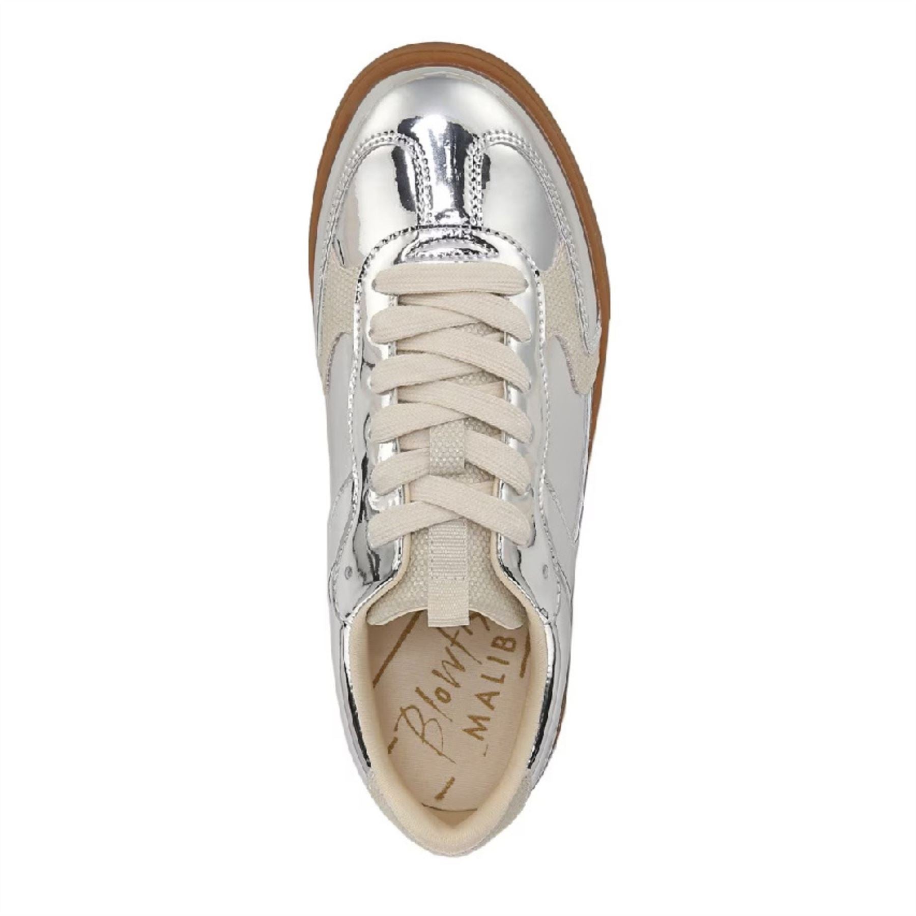 Tastic - Women's Silver Lace-Up Sneakers