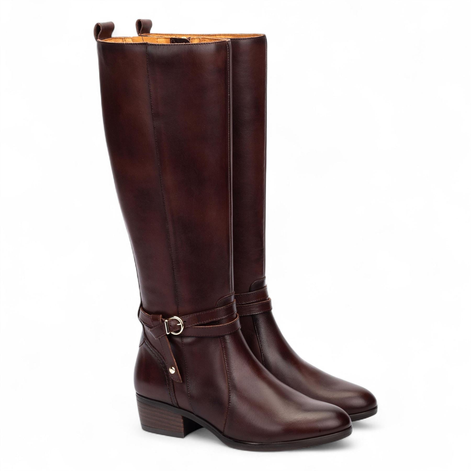 Daroca - Women's Caoba Brown Knee High Leather Boots