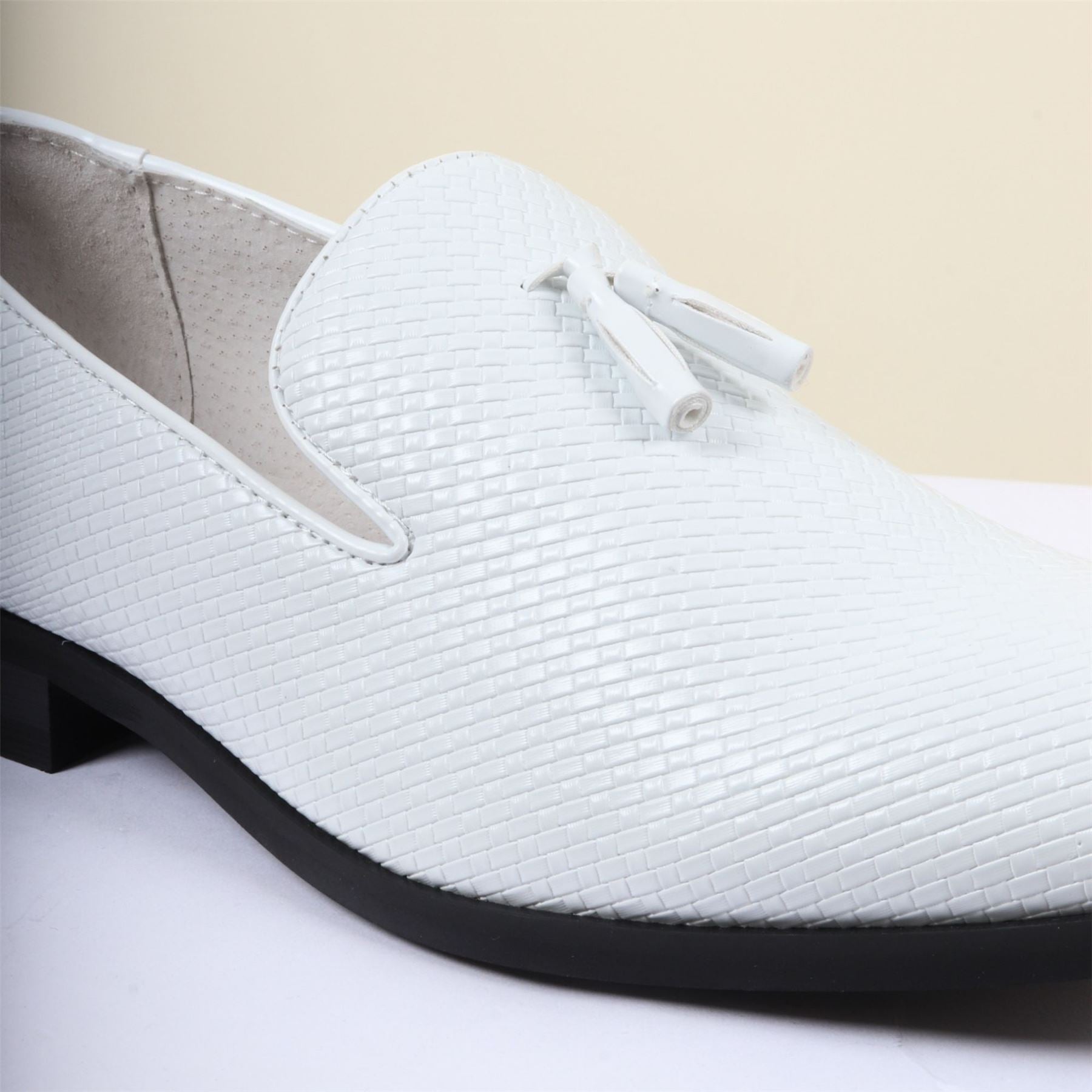 Men's Leather Lined Tassel Pattern Loafers