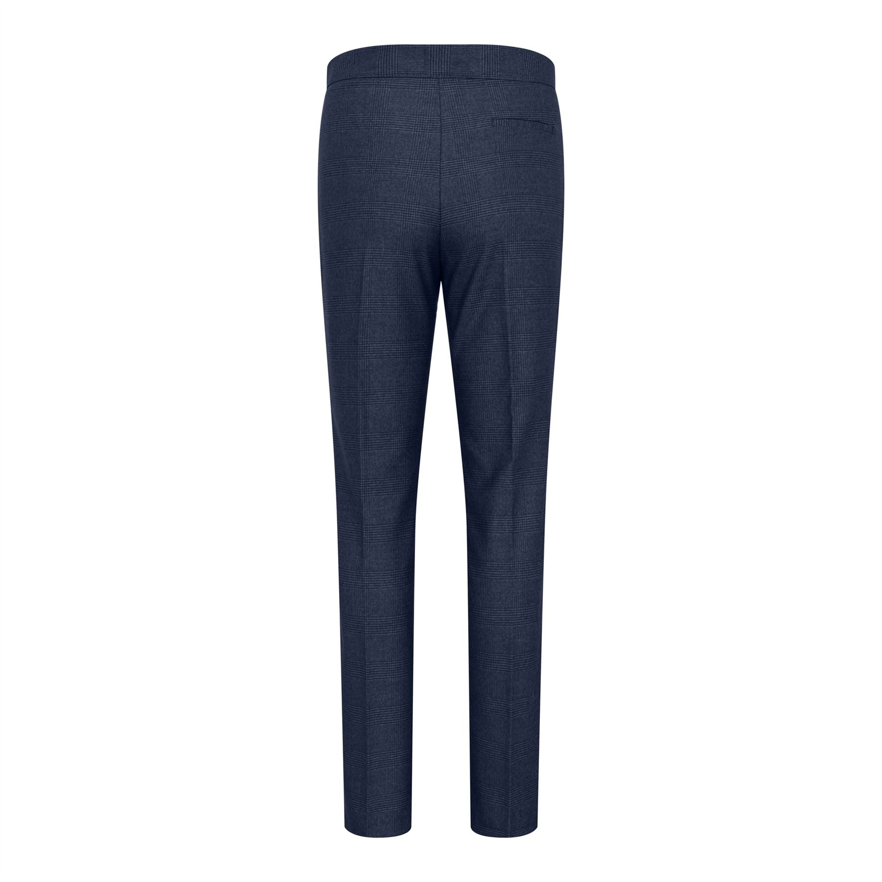 Women's Suit 3 Piece Navy Blue Prince Of Wales Check Tailored Fit Business Formal Ladies Dress