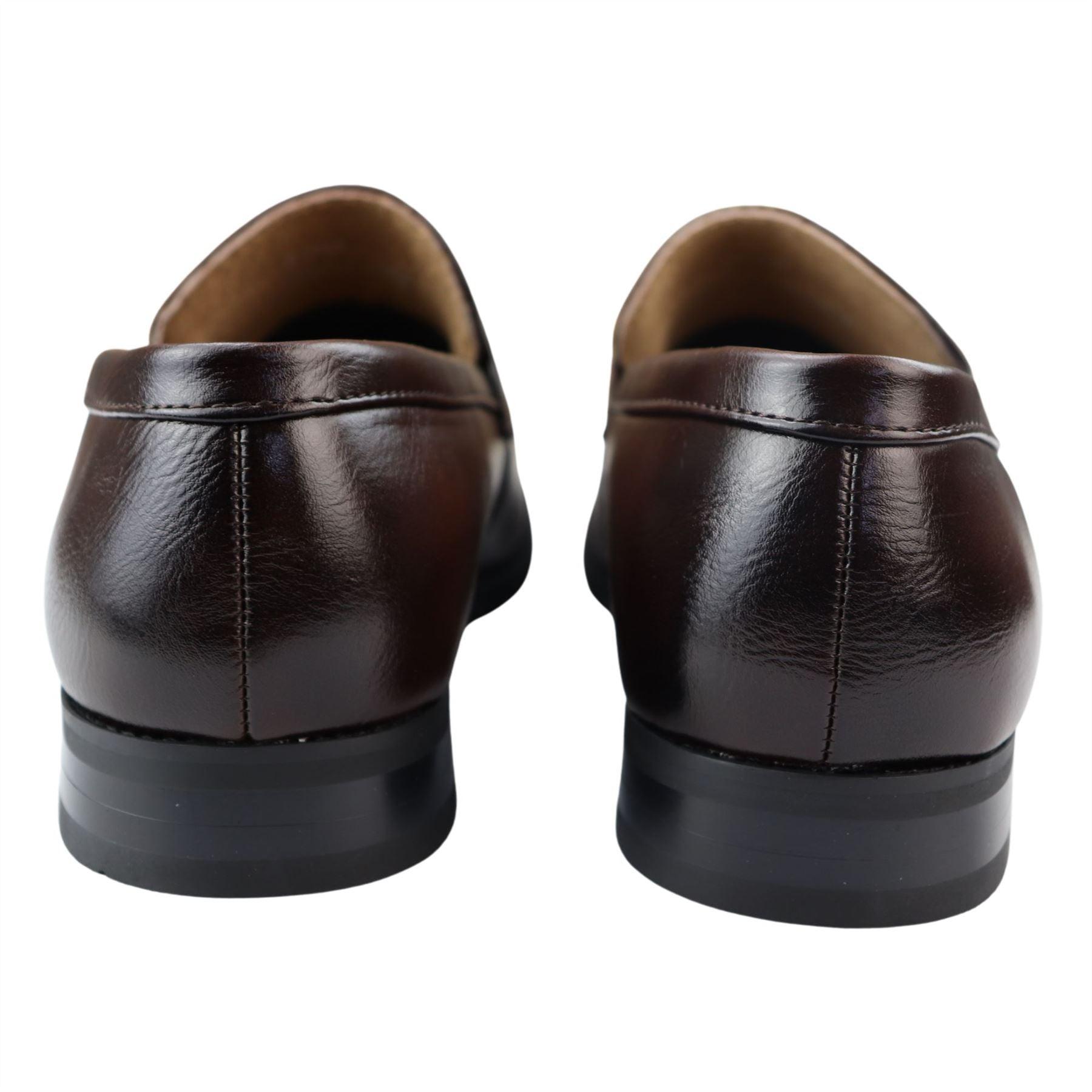 Men's Moccasin Loafers Shoes Leather Lined Slip On Smart Formal Shoe Black Brown - Knighthood Store