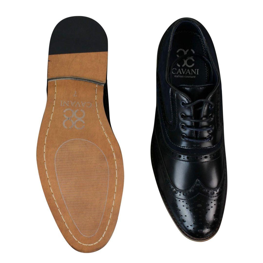 Mens Real Leather & Suede Laced Gatsby Brouges Smart Casual Designer Retro Shoes - Knighthood Store