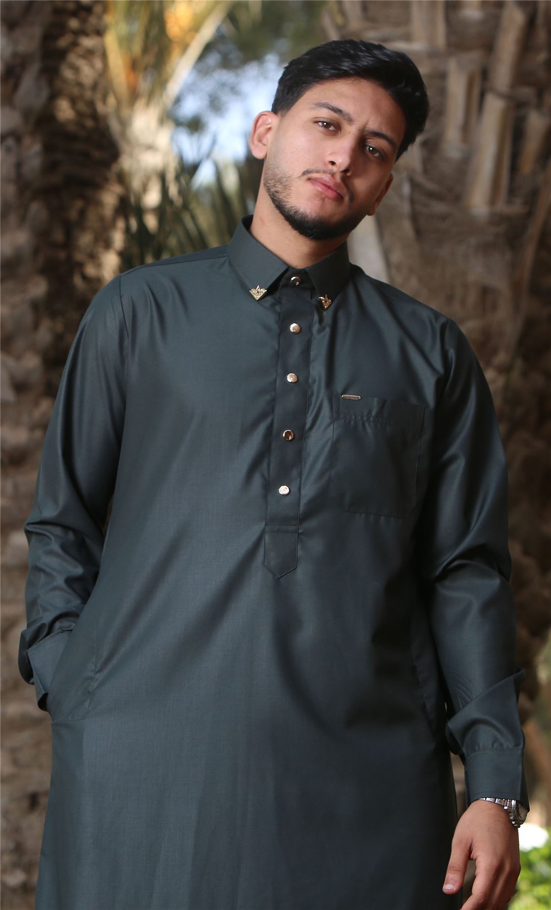 TT-004 - Men's Saudi Emirati Thobe Classic Shirt Collar