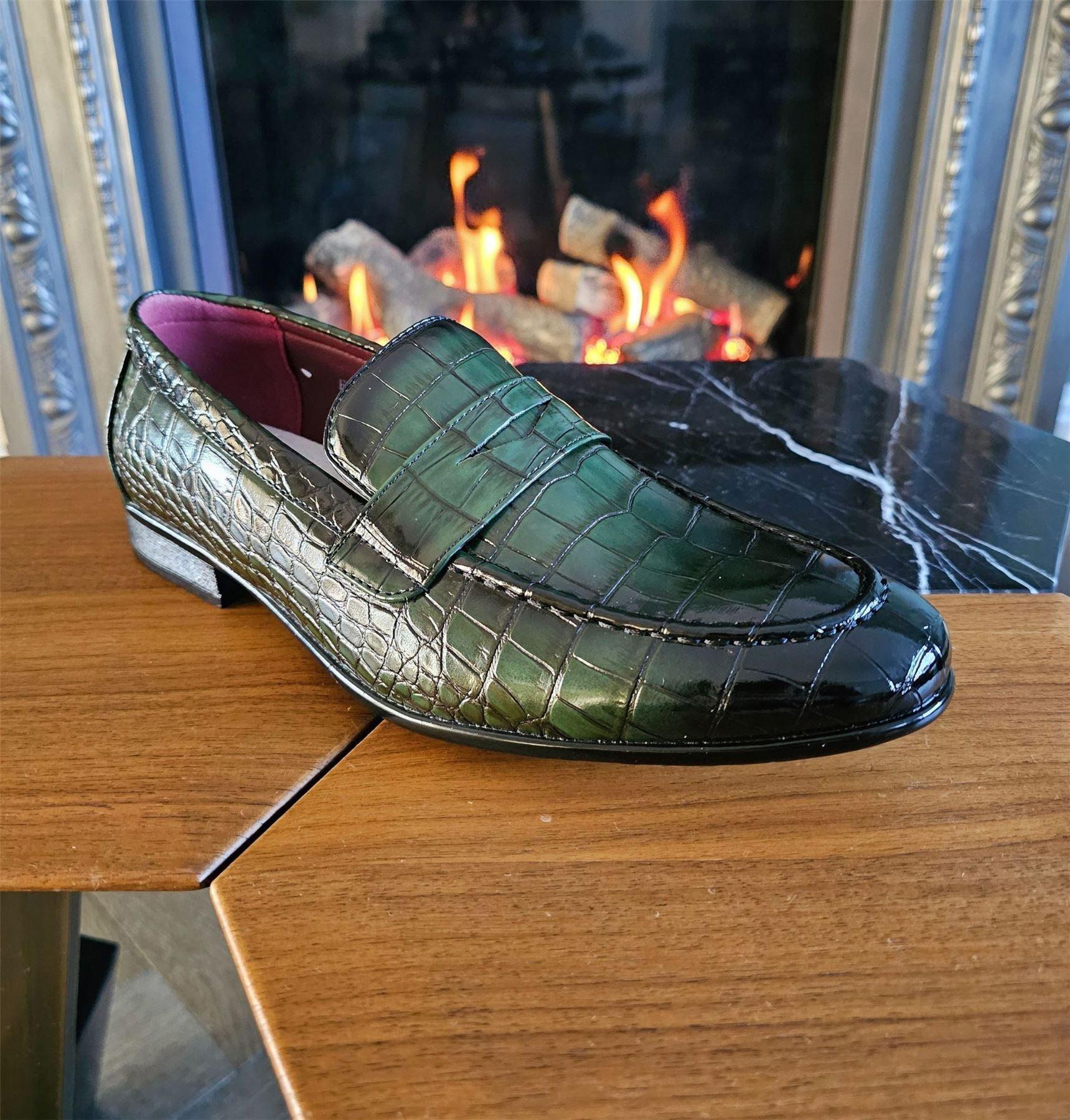 Men's Moccasin Loafers Leather Lined Slip On Formal Dress Shoes - Knighthood Store