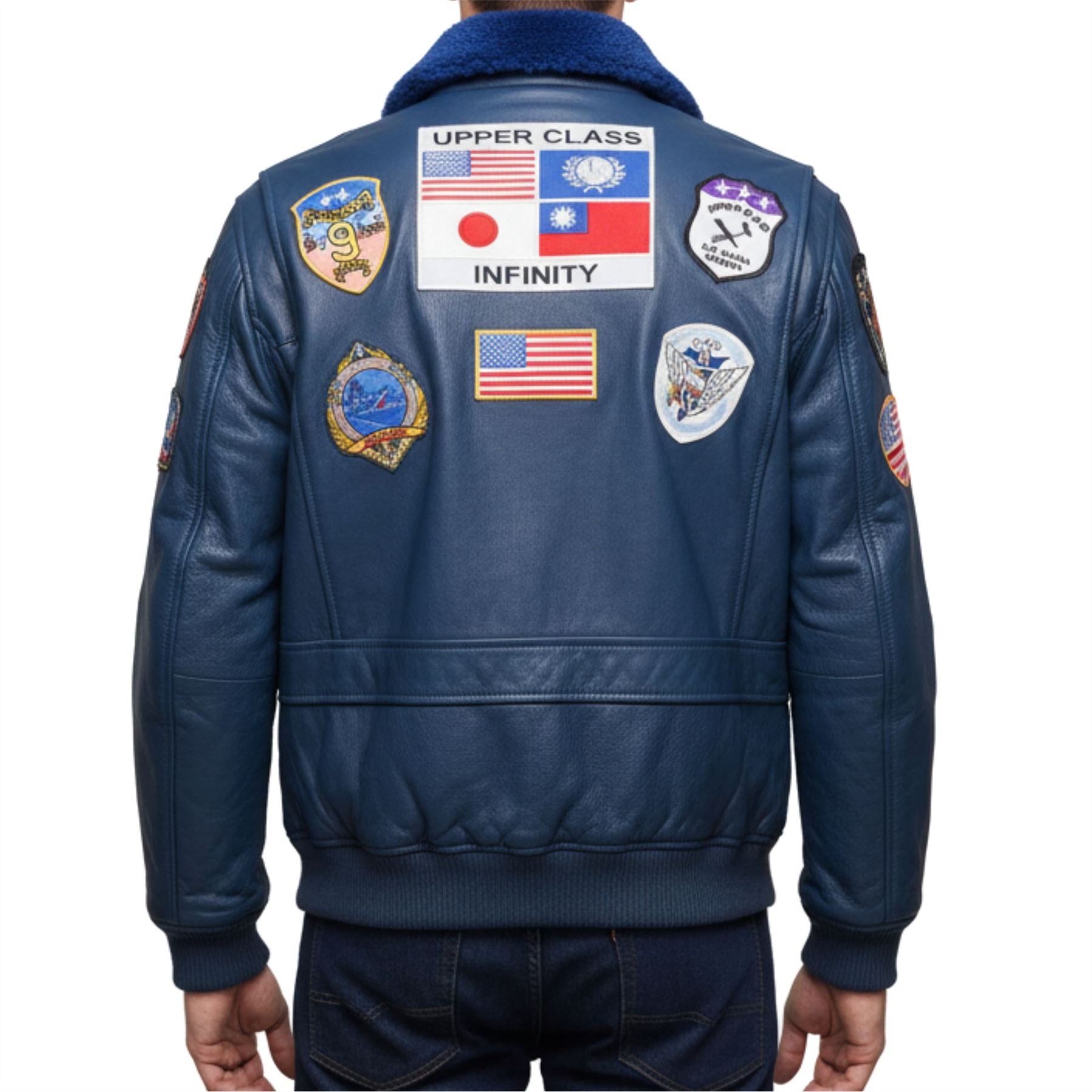 Men's Cowhide Top Gun Maverick Leather Aviator Bomber Jacket