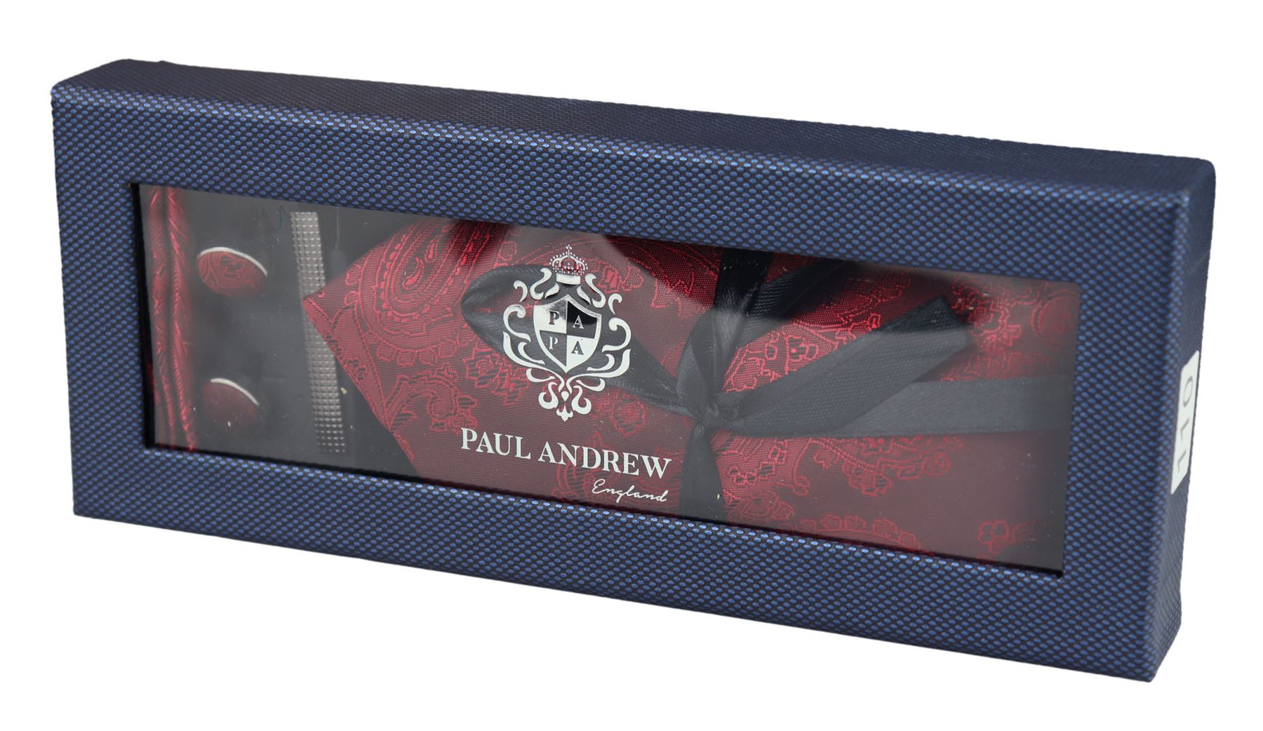 Paisley Neck Tie Gift Set Pocket Square Cuff Links Tie Floral Satin