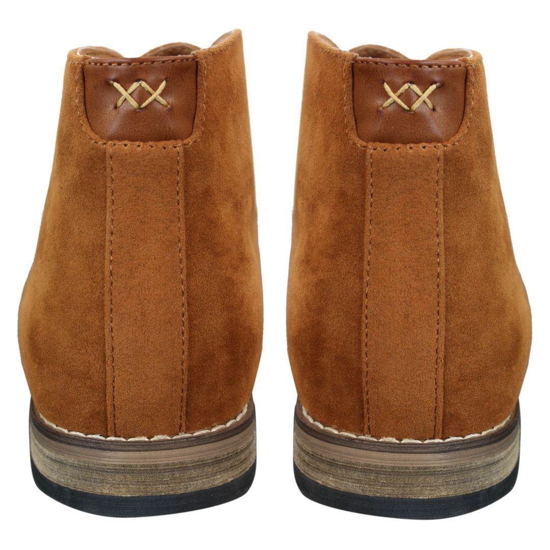 Mens Suede Ankle Boots Chelsea Laced Real Leather Lined Italian Design Smart Casual - Knighthood Store