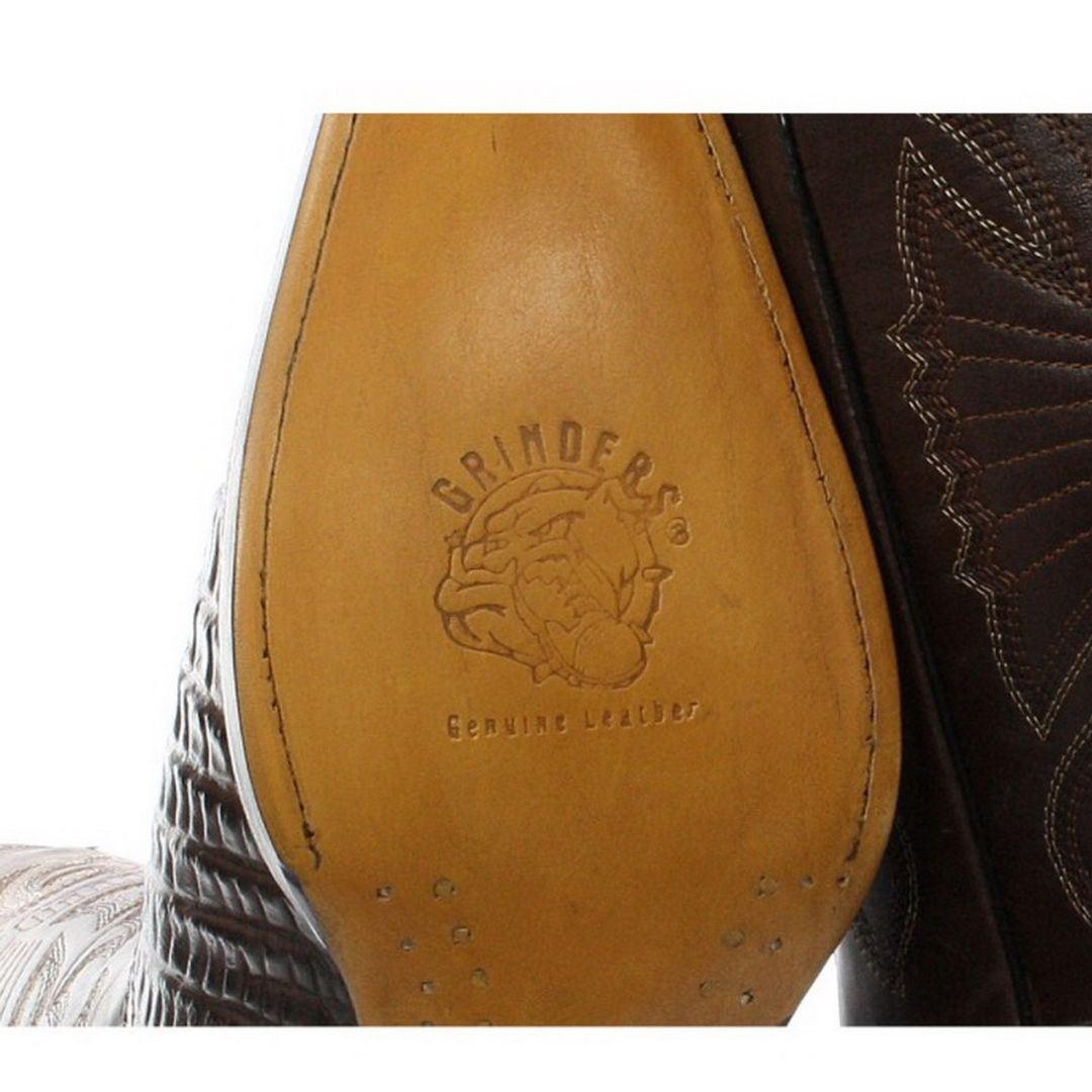 Mens Hi Cowboy Boots Pointed Black Brown Grinders Leather Crocodile Western Cuban - Knighthood Store