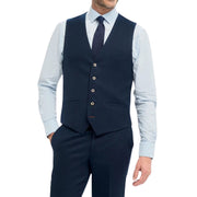 Men's Waistcoat Navy Tailored Fit Summer Vest