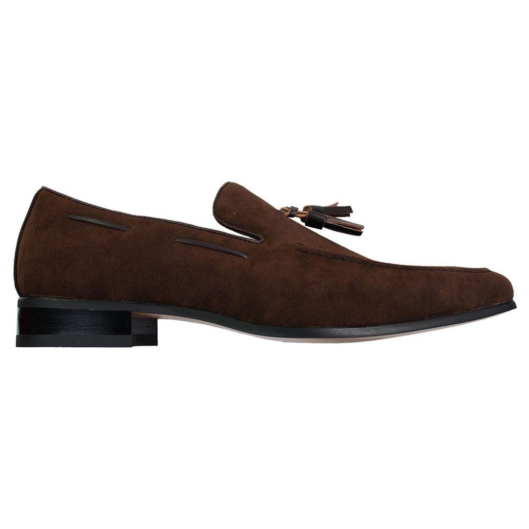 Mens Suede Loafers Driving Shoes Slip On Tassle Design Leather Smart Casual - Knighthood Store
