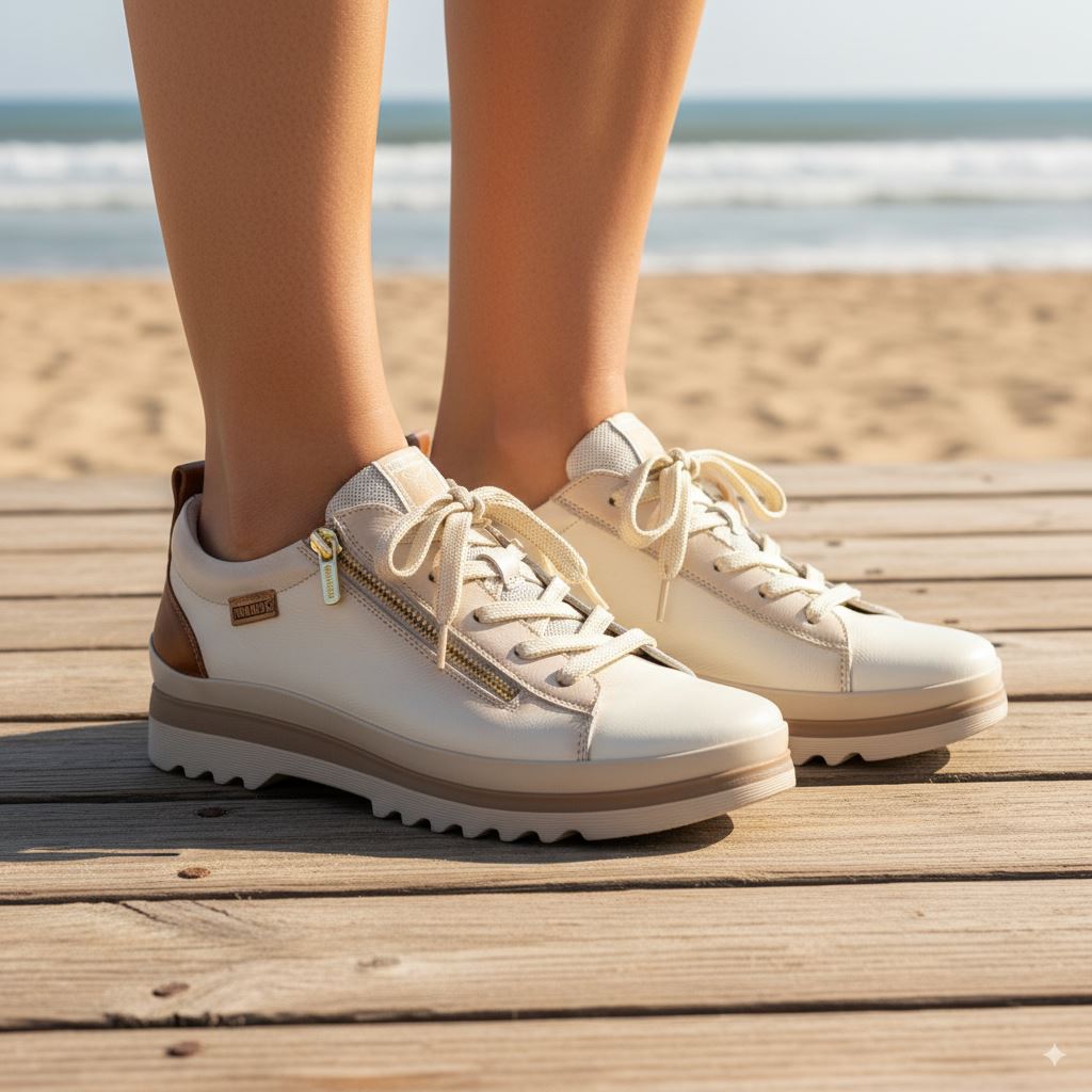 Vigo - Women’s Nata White Leather Sneakers