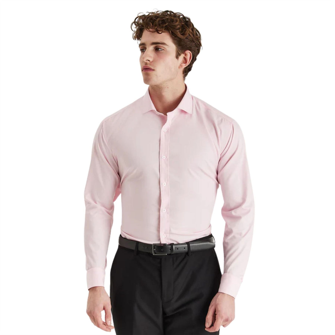Men’s Classic Double Cuff Cutaway Collar Dress Shirt