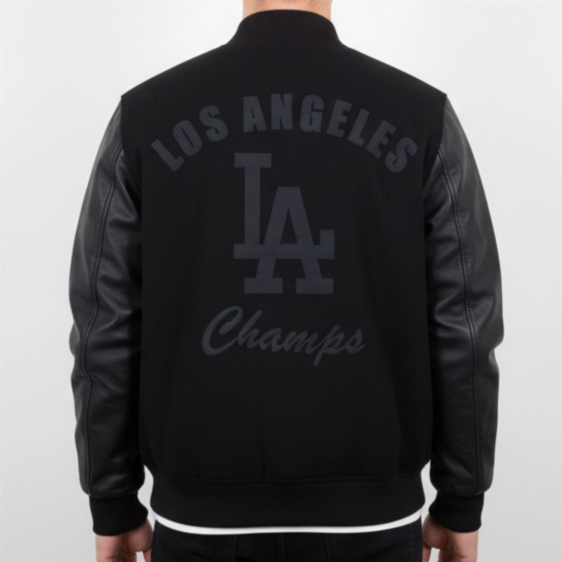 Men's LA Varsity Leather Bomber Jacket