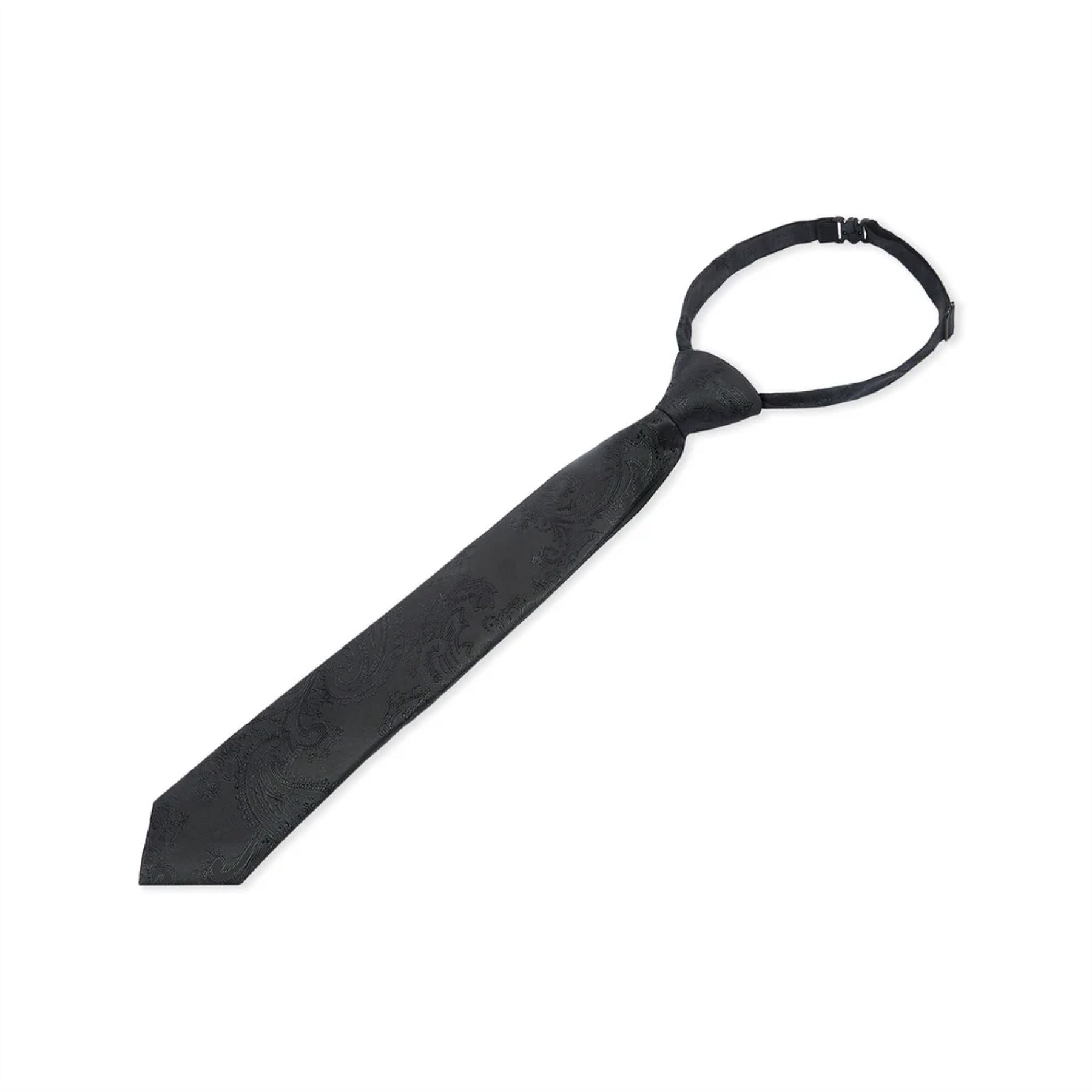 Boys Paisley Necktie Floral Satin Tie