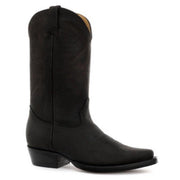 Mens Cowboy Boots Pointed Black Brown Grinders Louisiana Real Leather Western Cuban - Knighthood Store