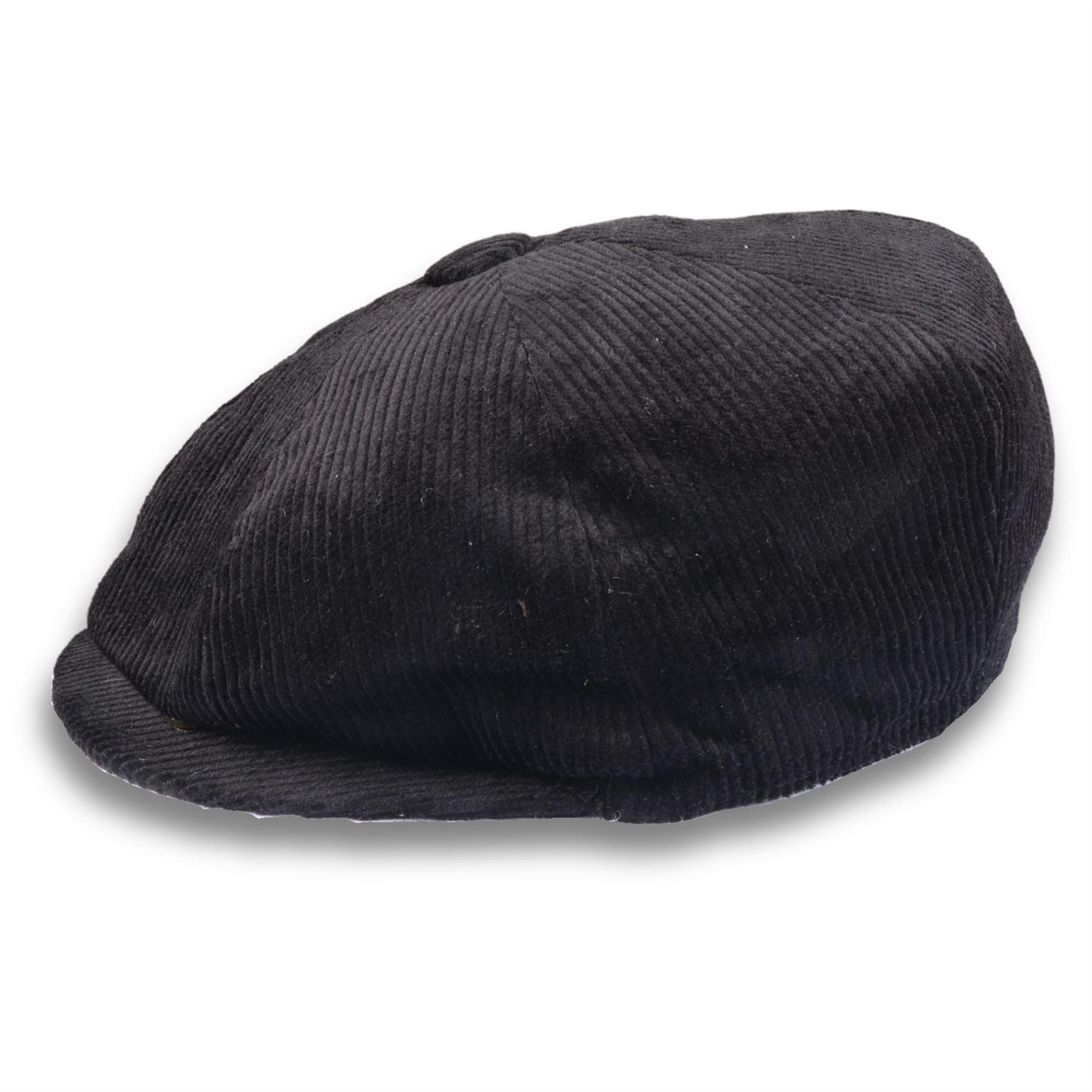 Men's Flat Cap 100% Cotton Corduroy Newsboy Baker Boy Peaked 8 Panel Hat - Knighthood Store