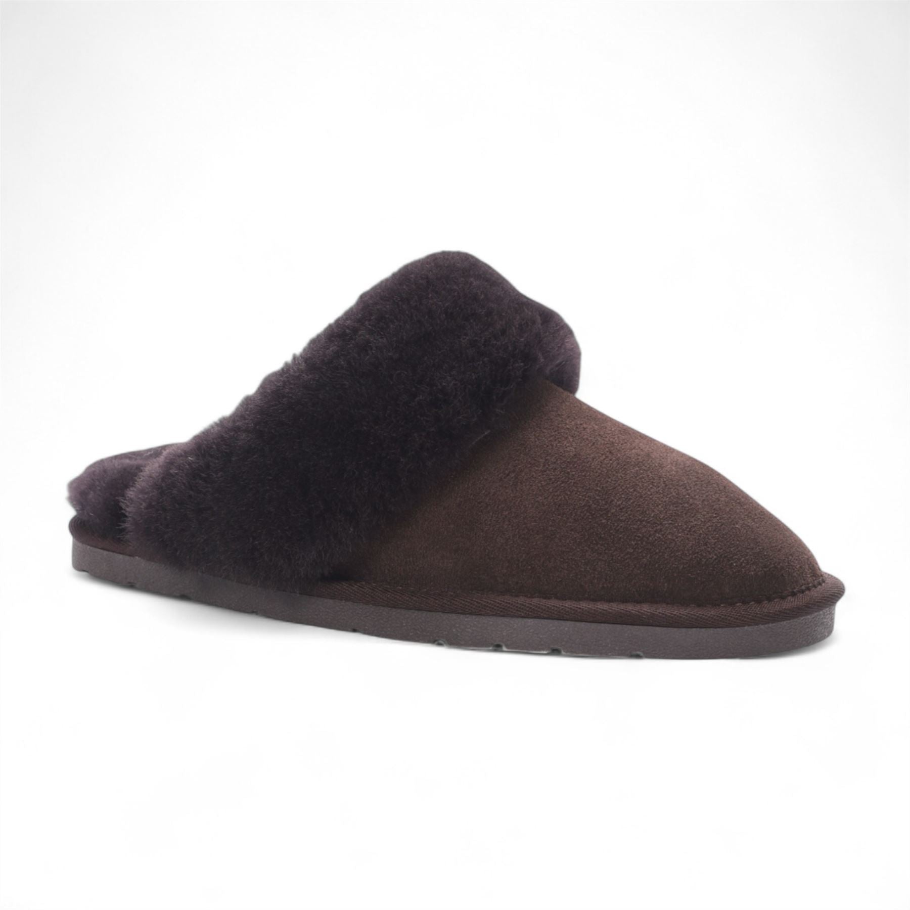 Luna - Women's Sheepskin Suede Mule Slippers