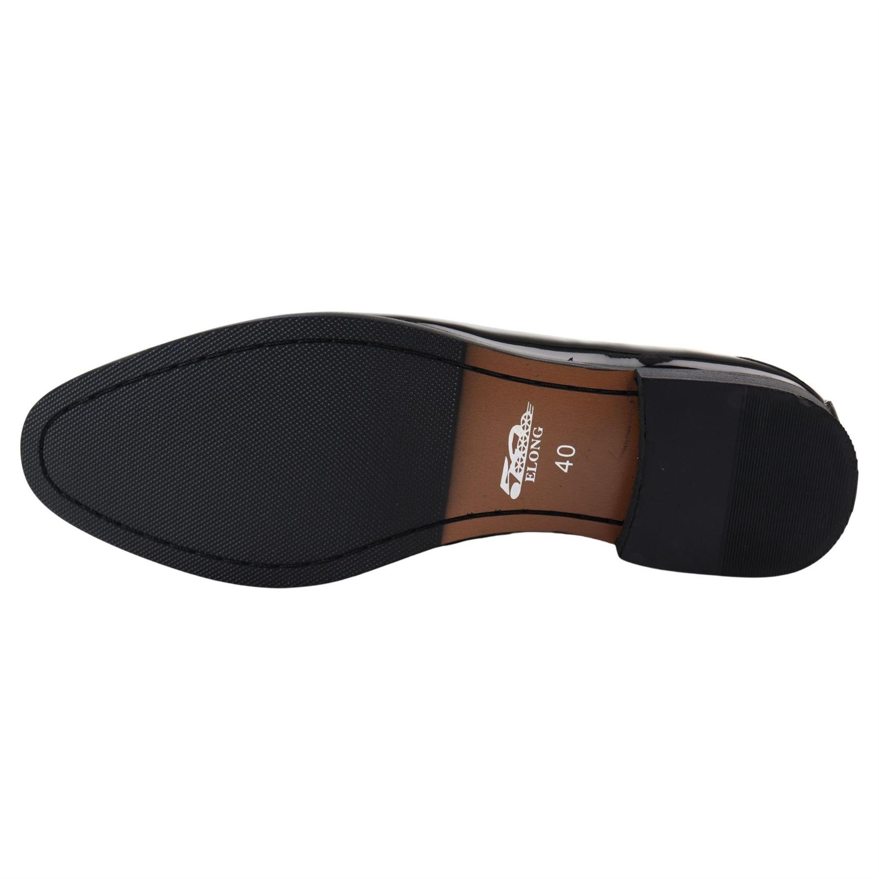 Men's Moccasin Loafers Patent Leather Lined Slip On Tassel Formal Dress Shoes - Knighthood Store