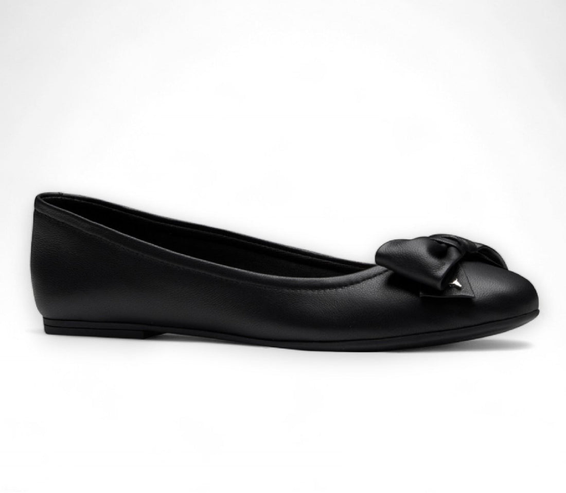 Bunny - Women's Black Slip On Ballet Flat Shoes