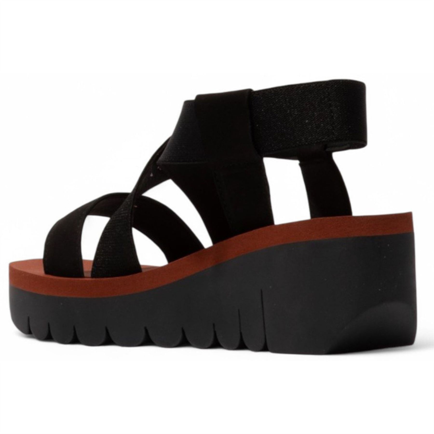 YABI922FLY - Women's Wedge Heel Leather Sandals