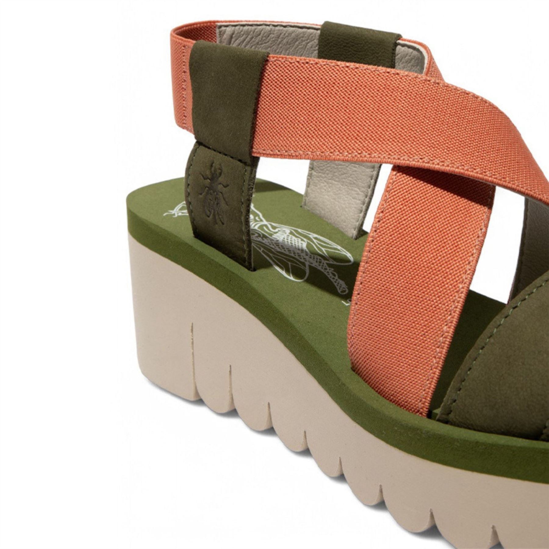 YABI922FLY - Women's Wedge Heel Leather Sandals