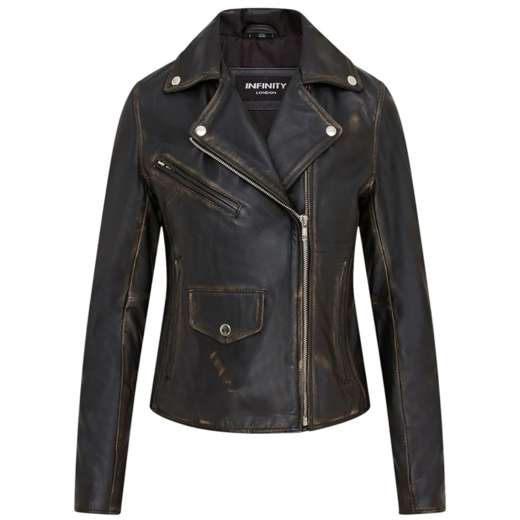 Women's Real Leather Brando Style Biker Jacket