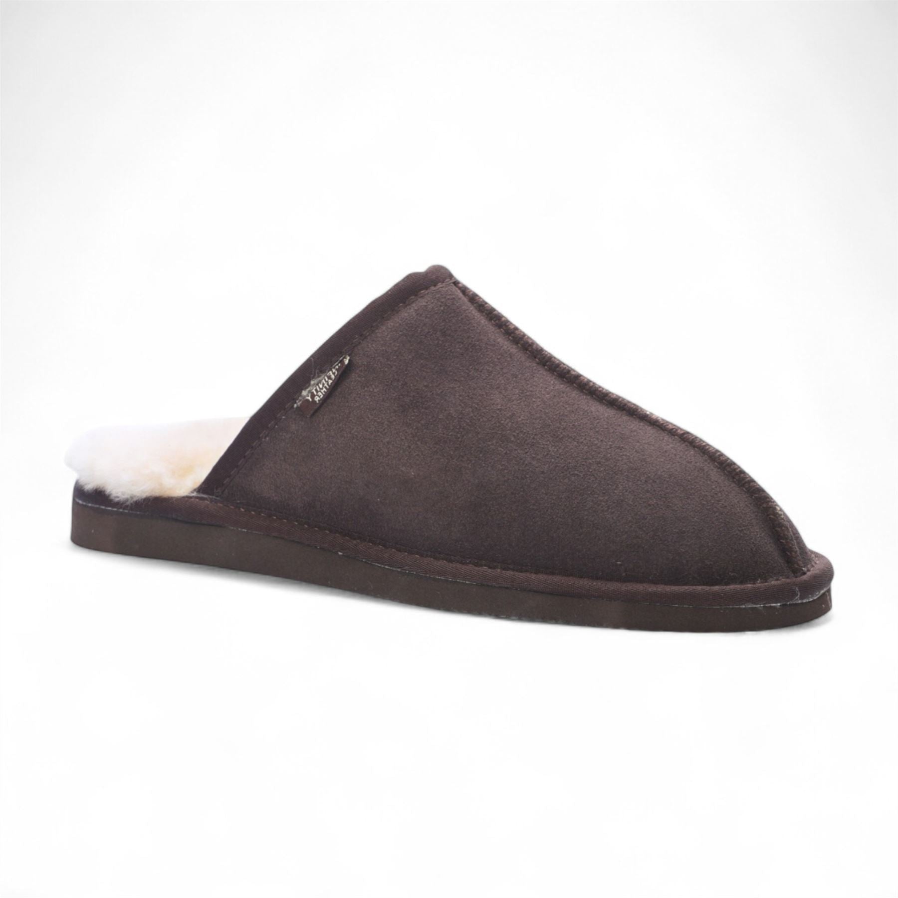 Highland - Men's Genuine Sheepskin Suede Mule Slippers