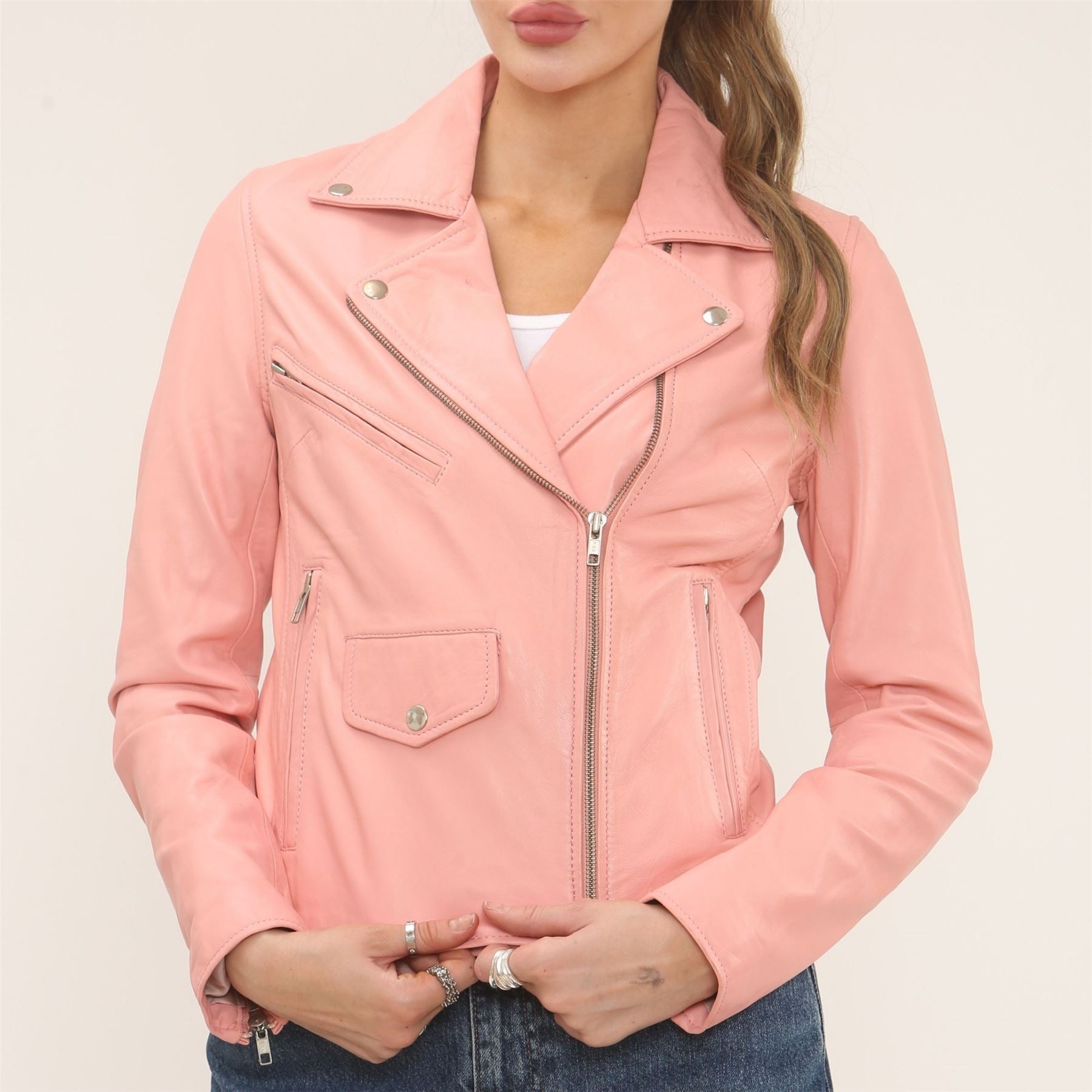 Women's Real Leather Brando Style Biker Jacket