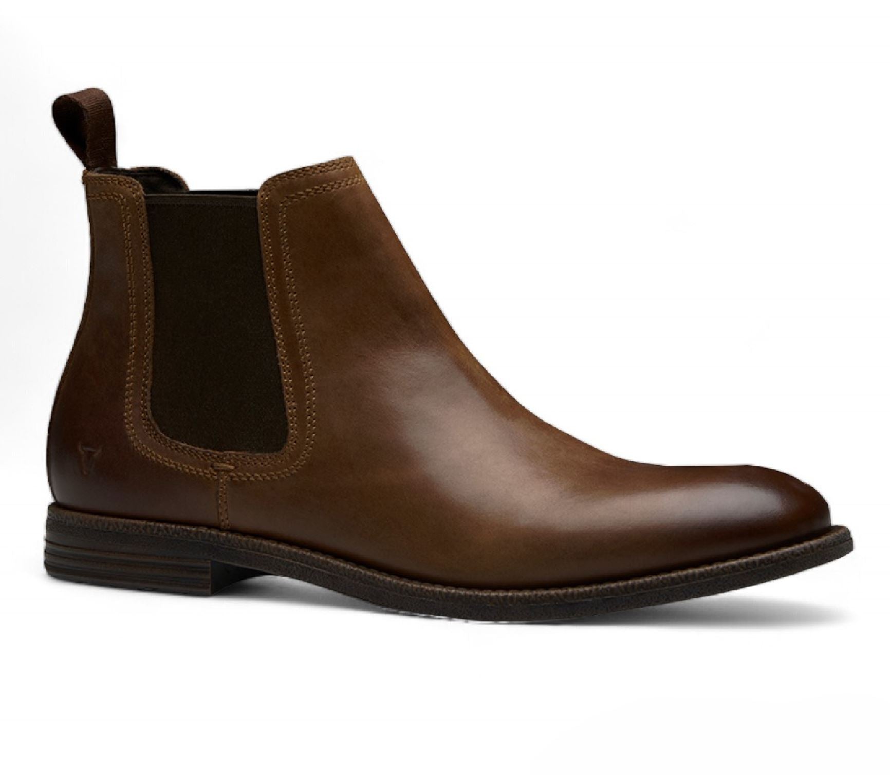 Sergio - Men's Brown Slip On Leather Chelsea Boots