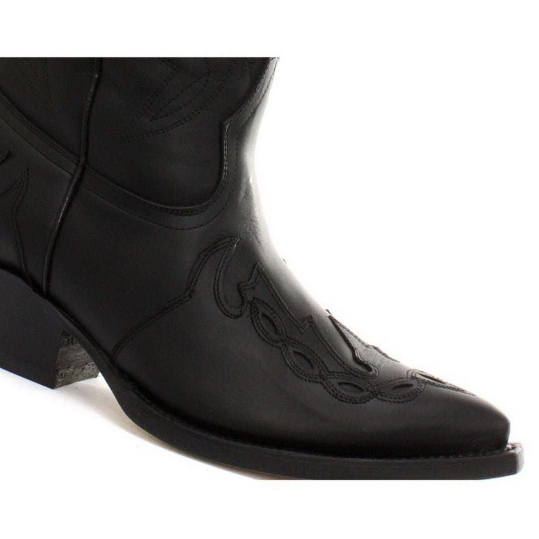 Mens Cowboy Boots Pointed Black Brown Grinders Arizona Real Leather Western Cuban - Knighthood Store