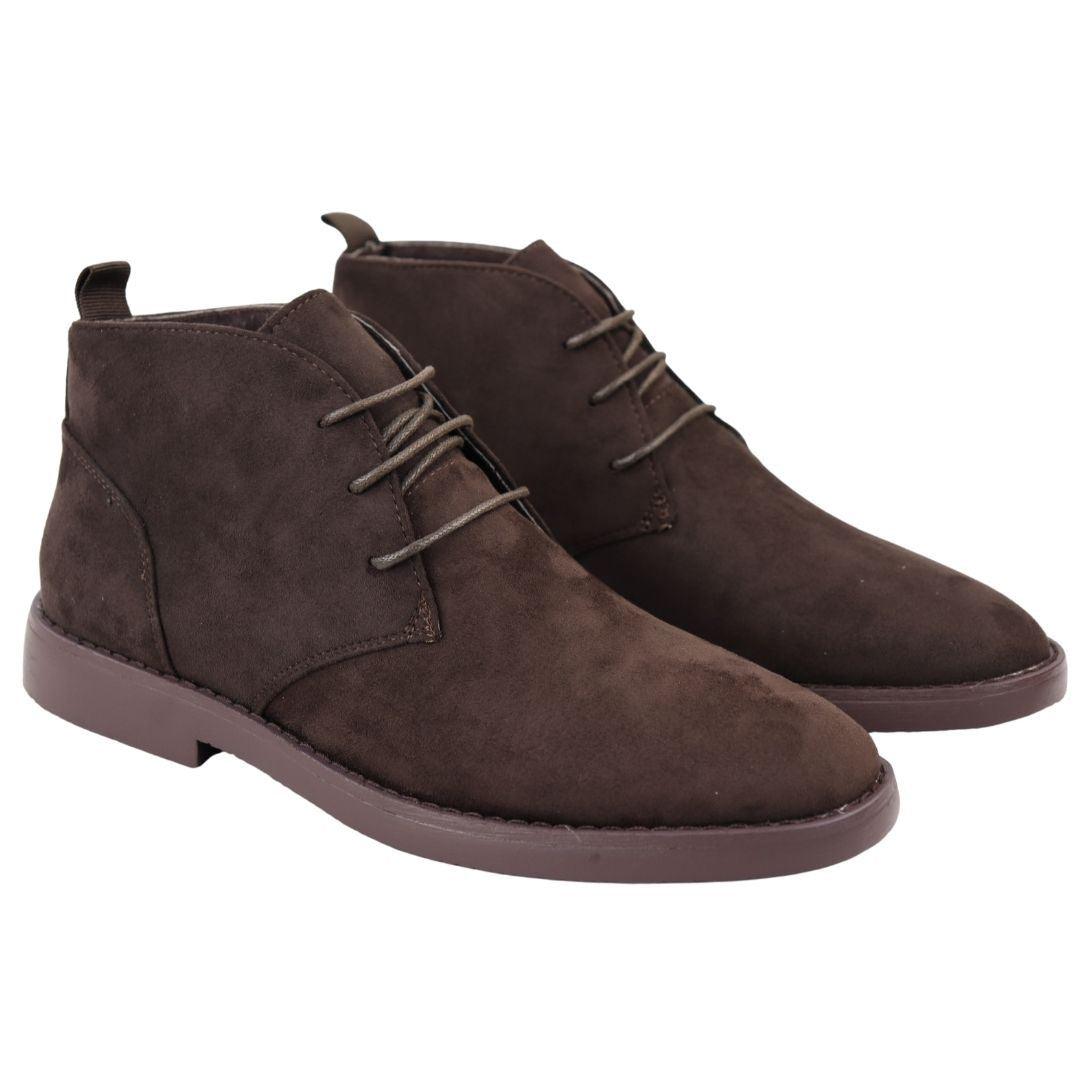 Mens's Chukka Desert Ankle Boots Lace Up Suede Shoes - Knighthood Store
