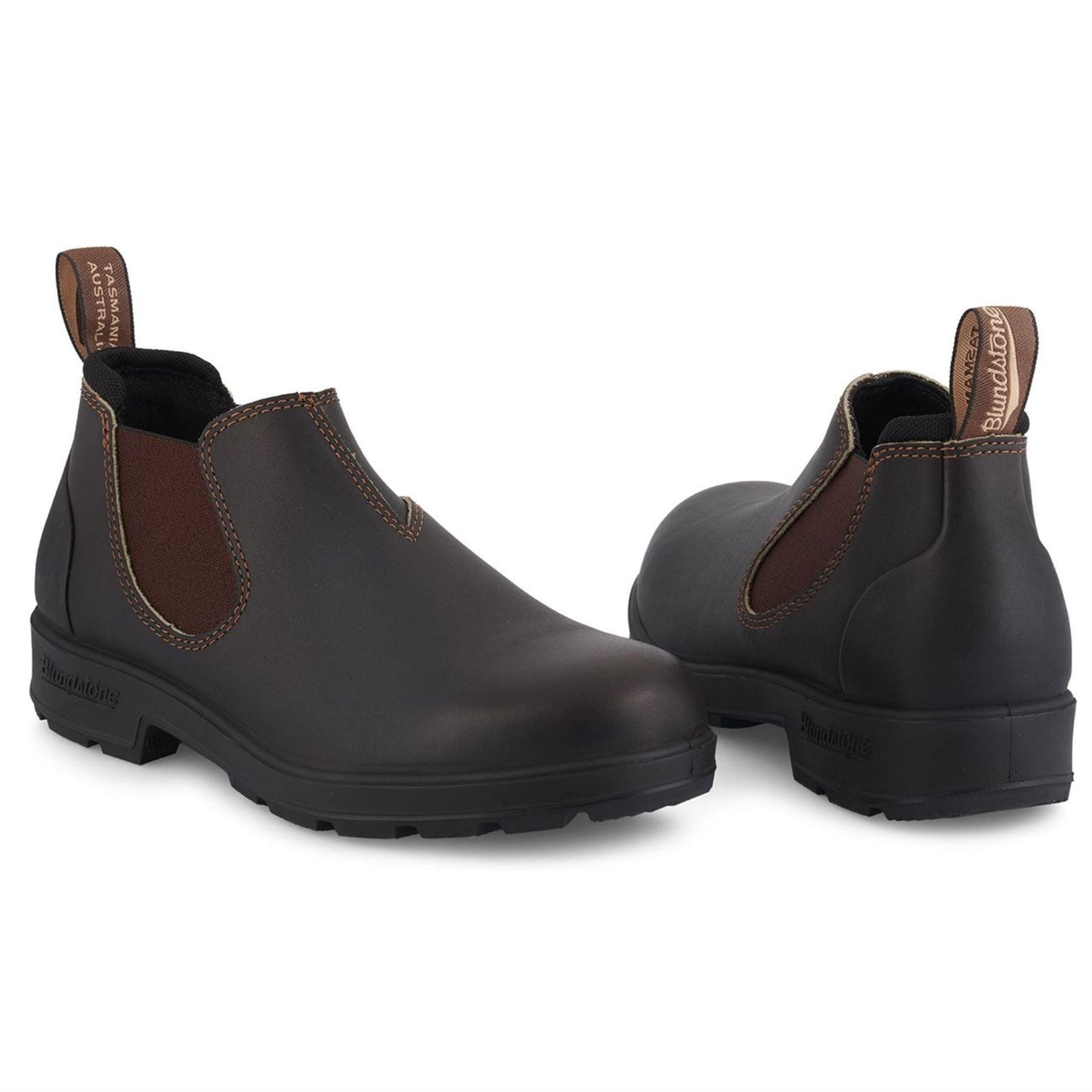 Blundstone 2038 Brown Low-Cut Leather Boots Retro Vintage Slip On - Knighthood Store