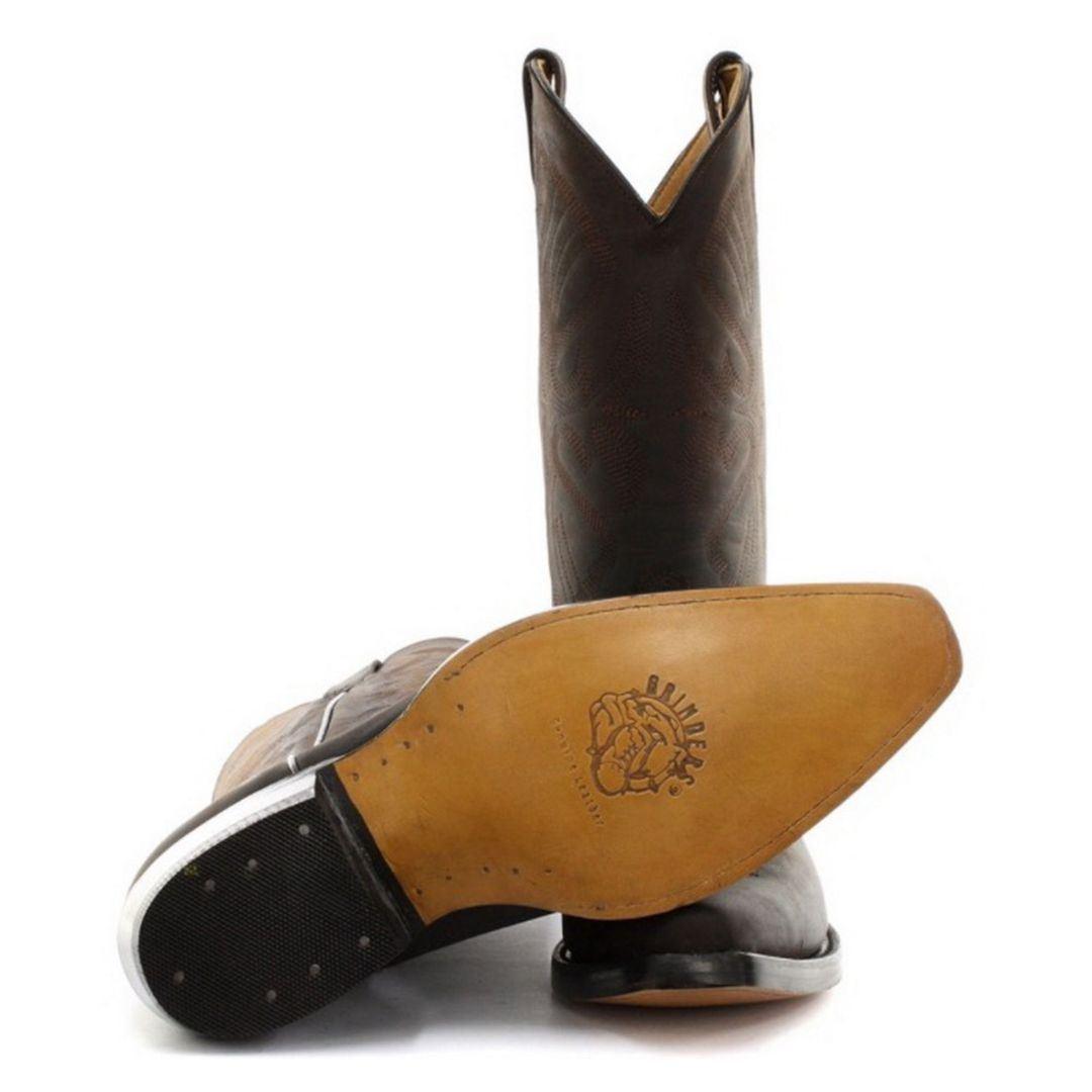 Mens Cowboy Boots Pointed Black Brown Grinders Louisiana Real Leather Western Cuban - Knighthood Store