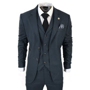 Truclothing AK-07 Men 3 Piece Olive Check Suit