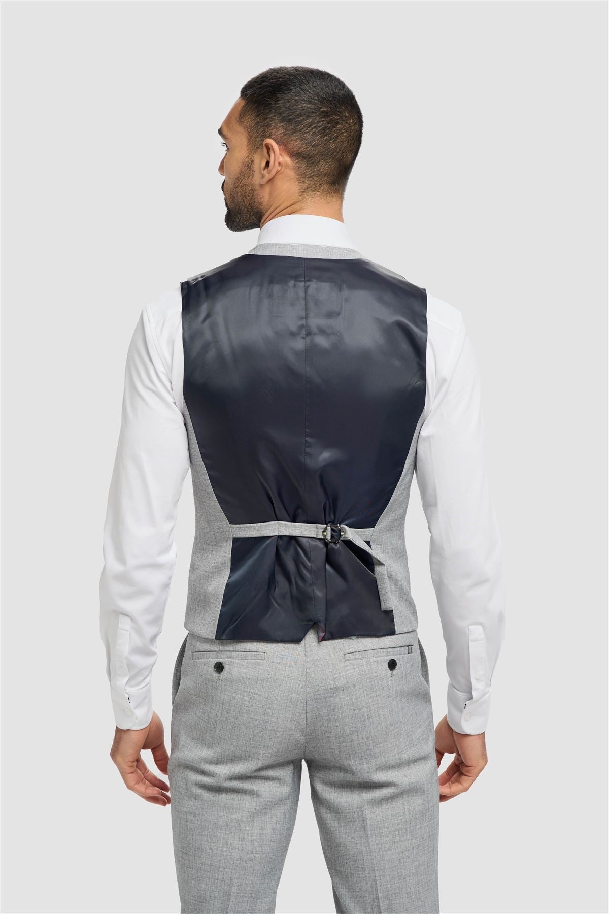 Men's Waistcoat Grey Tailored Fit Formal Vests