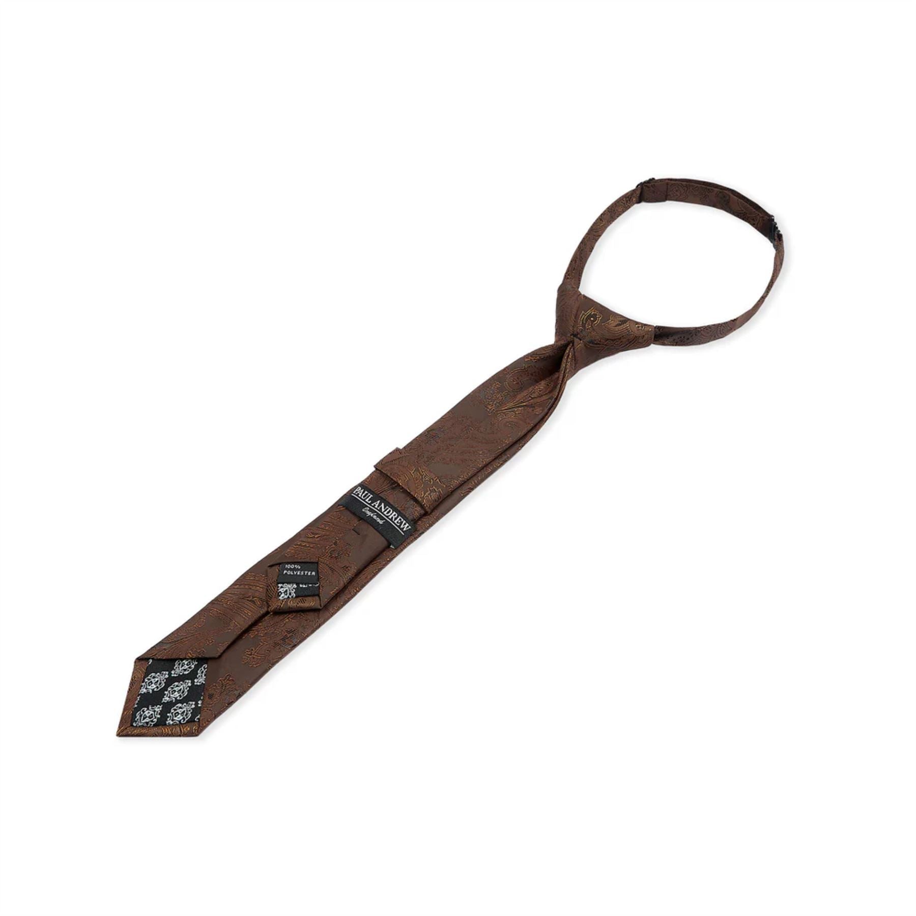 Boys Paisley Necktie Floral Satin Tie