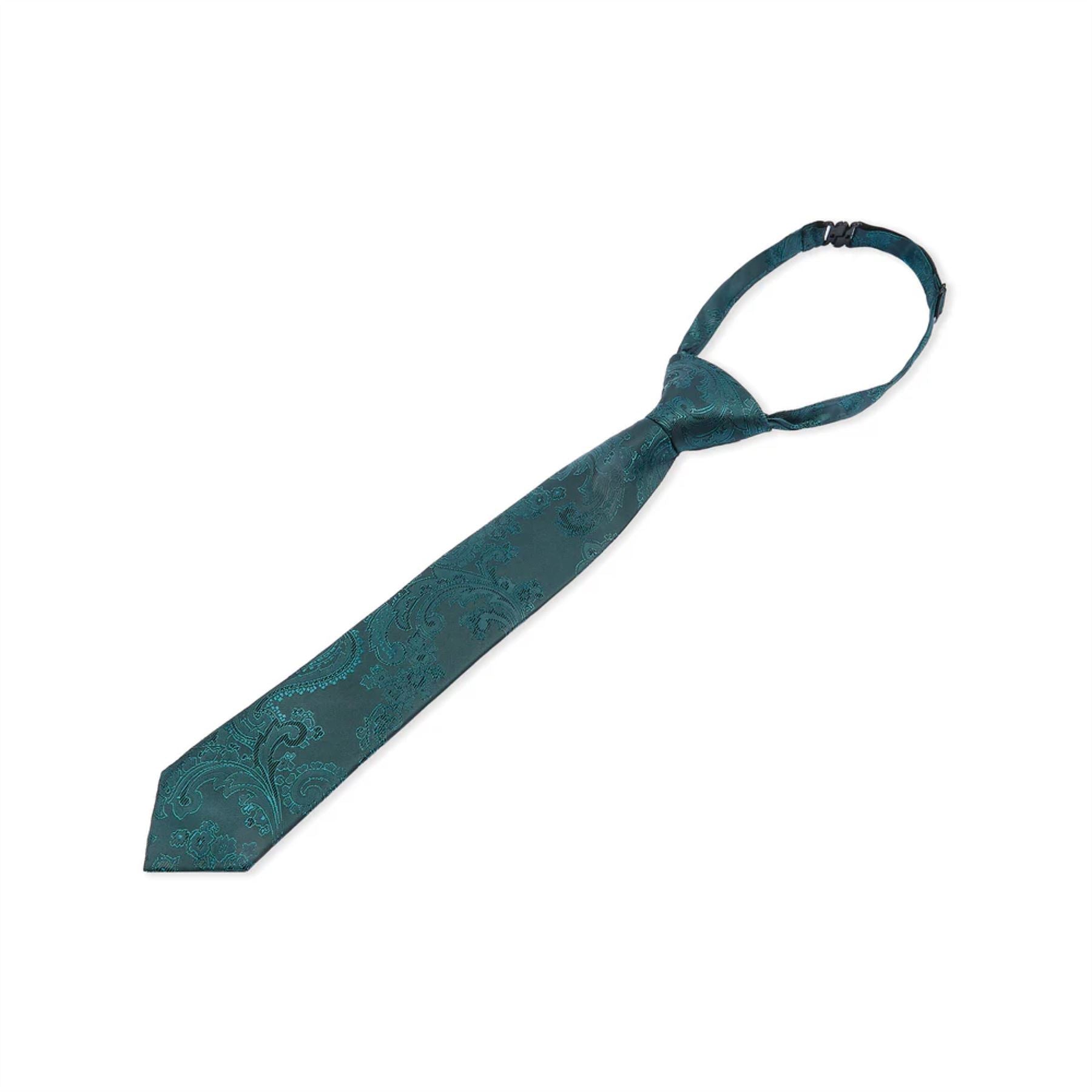 Boys Paisley Necktie Floral Satin Tie